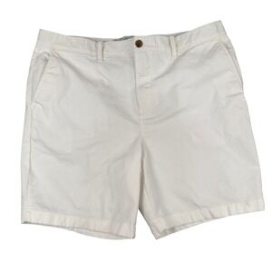 Original Penguin Mens Shorts White Chino Flat Front Size 38